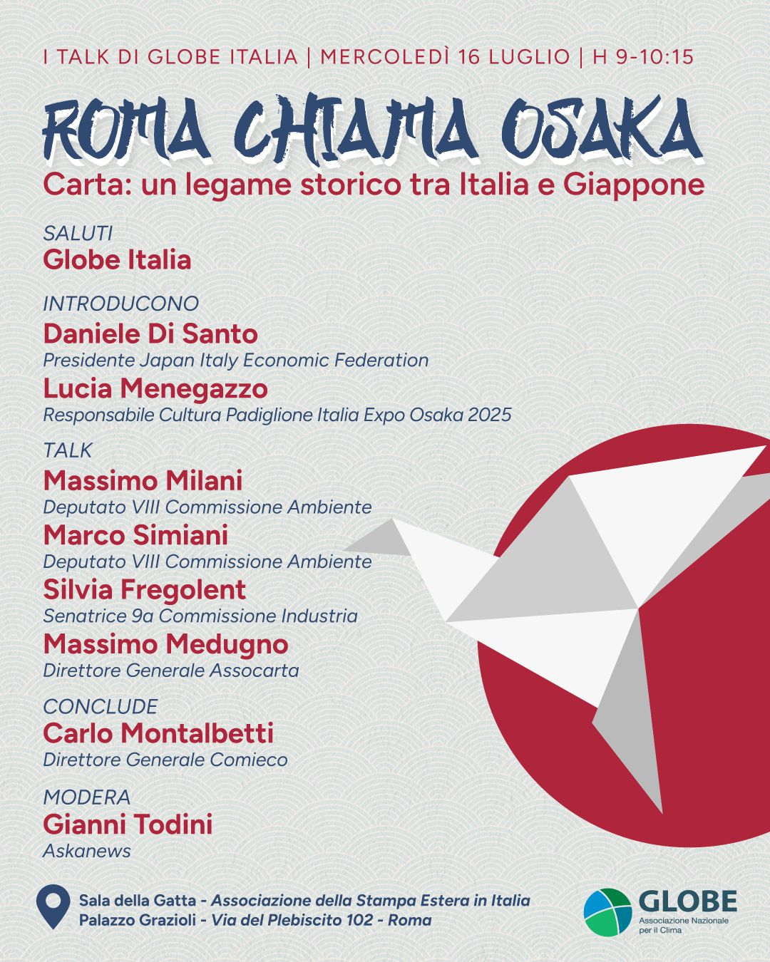 Roma chiama Osaka - Carta: un legame storico tra Italia e Giappone